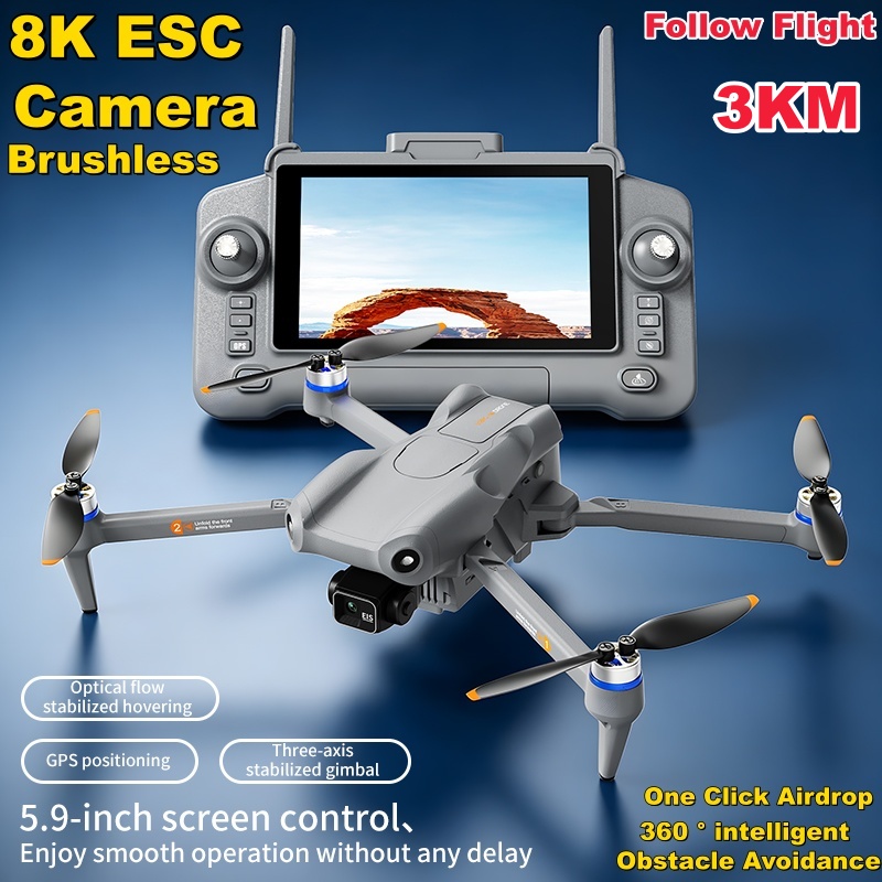 4 In 1 Esc - 5,9 inch touchscreen, 3-assige stabilisator, 8K