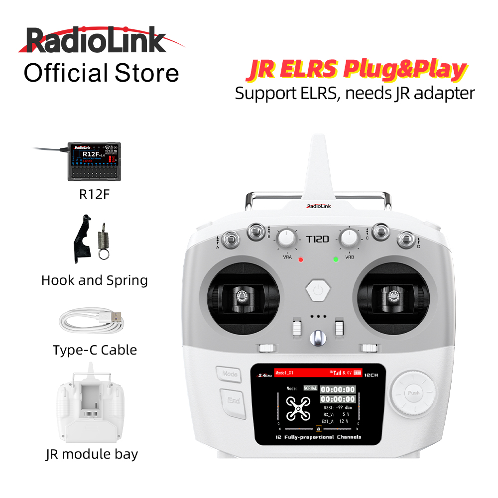 Radio Transmitter 2.4Ghz - RadioLink T12D JR-module, 12 kanalen, 2,4