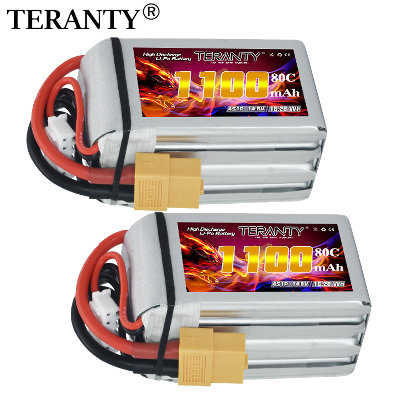 Lipo Battery 4S - TERANTY 4S 1100mAh 80C/160C Lipo Batterij