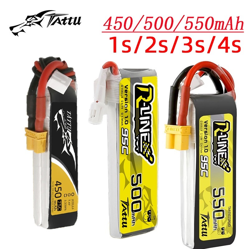 Lipo Battery 4S - 3 Stuks Nieuwe Tattu 450/500/550Mah 75/95c