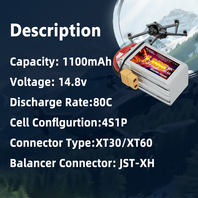 TERANTY 4S 1100mAh 80C/160C Li - Lipo Battery 4S recensie en prijs