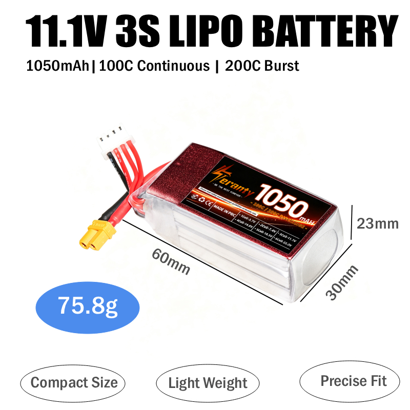 2PCS 1050mAh 2S 3S 4S RC Lipo  - Lipo Battery 4S recensie en prijs